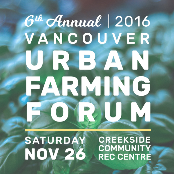 Vancouver Urban Farming Forum Poster
